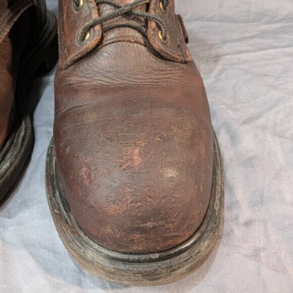 Red Wing Brown Leather Safety Toe Work Boots 8" Women Size 7.5 - Picture 3 of 10